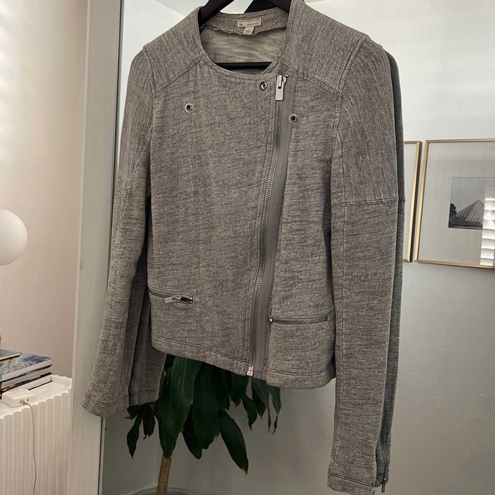 Grey moto jacket